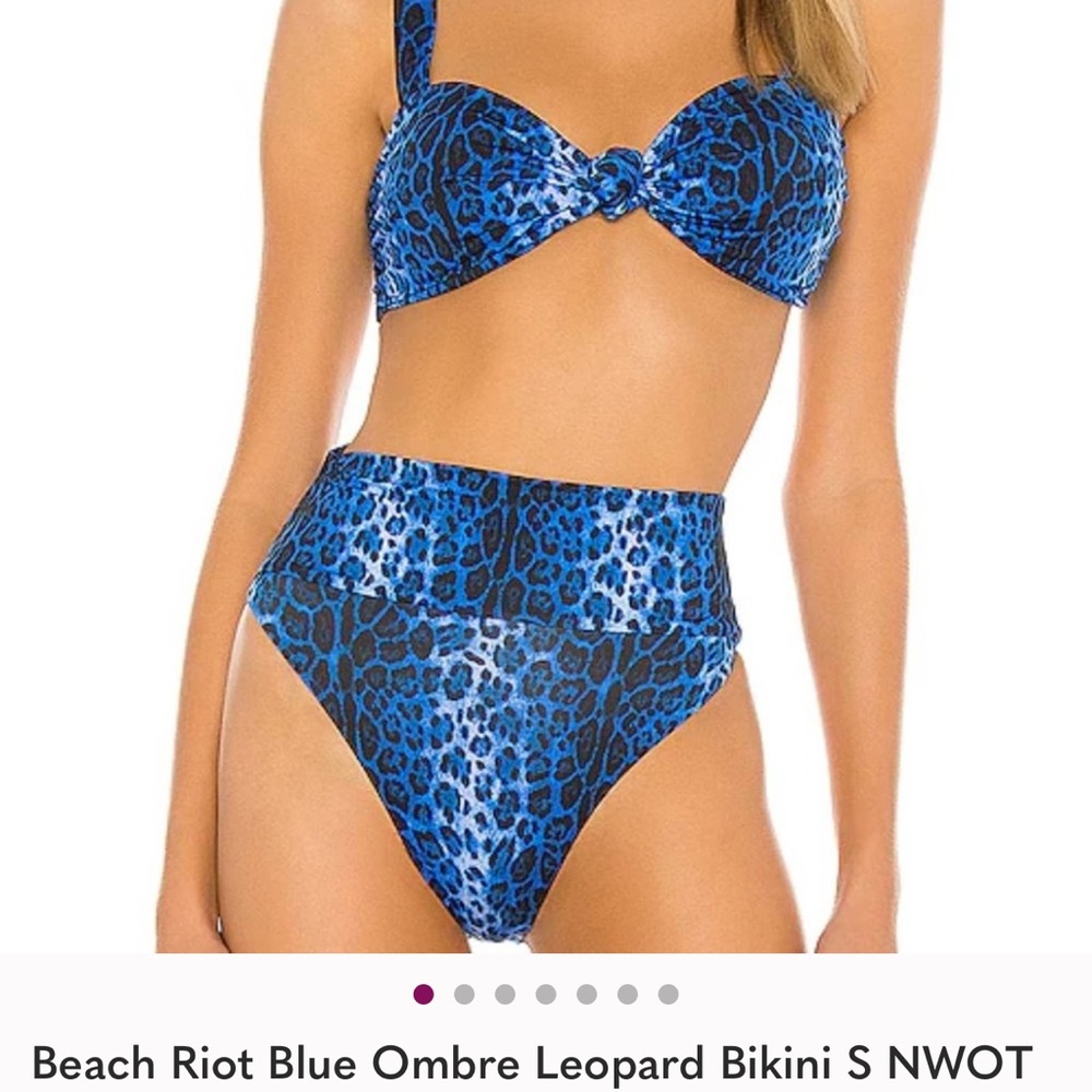 Beach Riot Blue Ombre Leopard Bikini